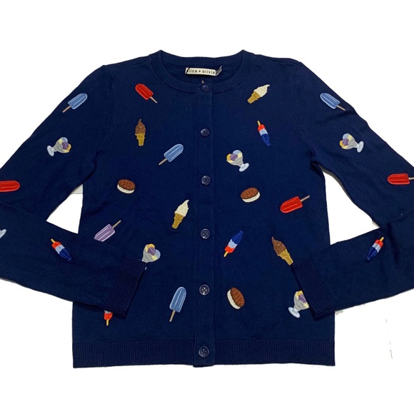 Alice + Olivia Tops - S / alice + olivia embroidered sweater